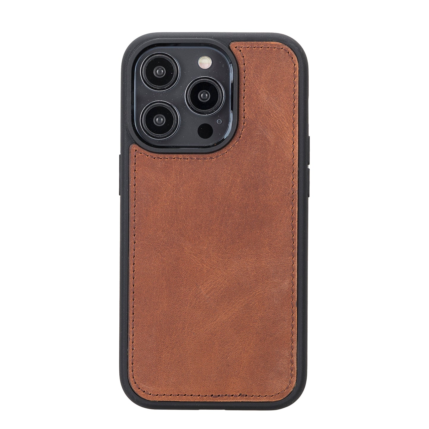 iPhone 14 Pro (6.1") Leather MagSafe RFID Detachable Double Wallet Case - Teak Brown