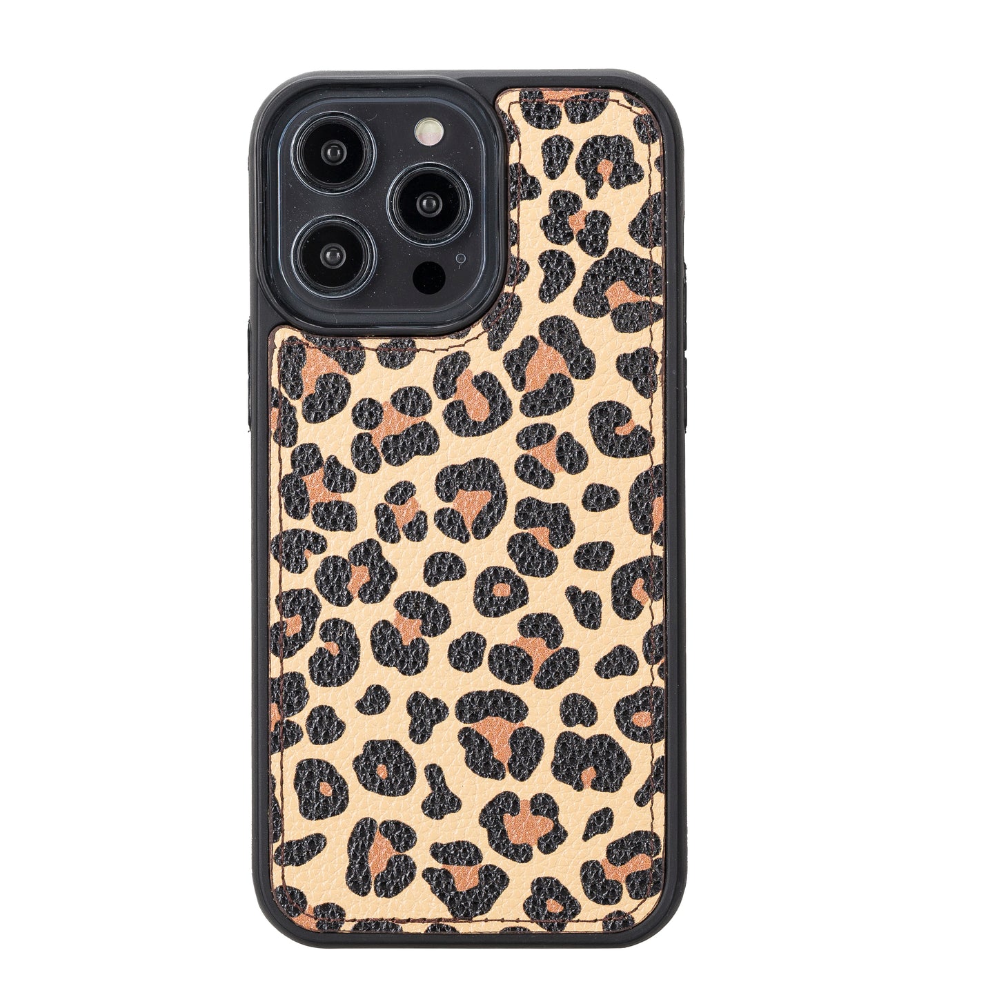 iPhone 14 Pro Max (6.7") Leather MagSafe RFID Detachable Double Wallet Case - Leopard