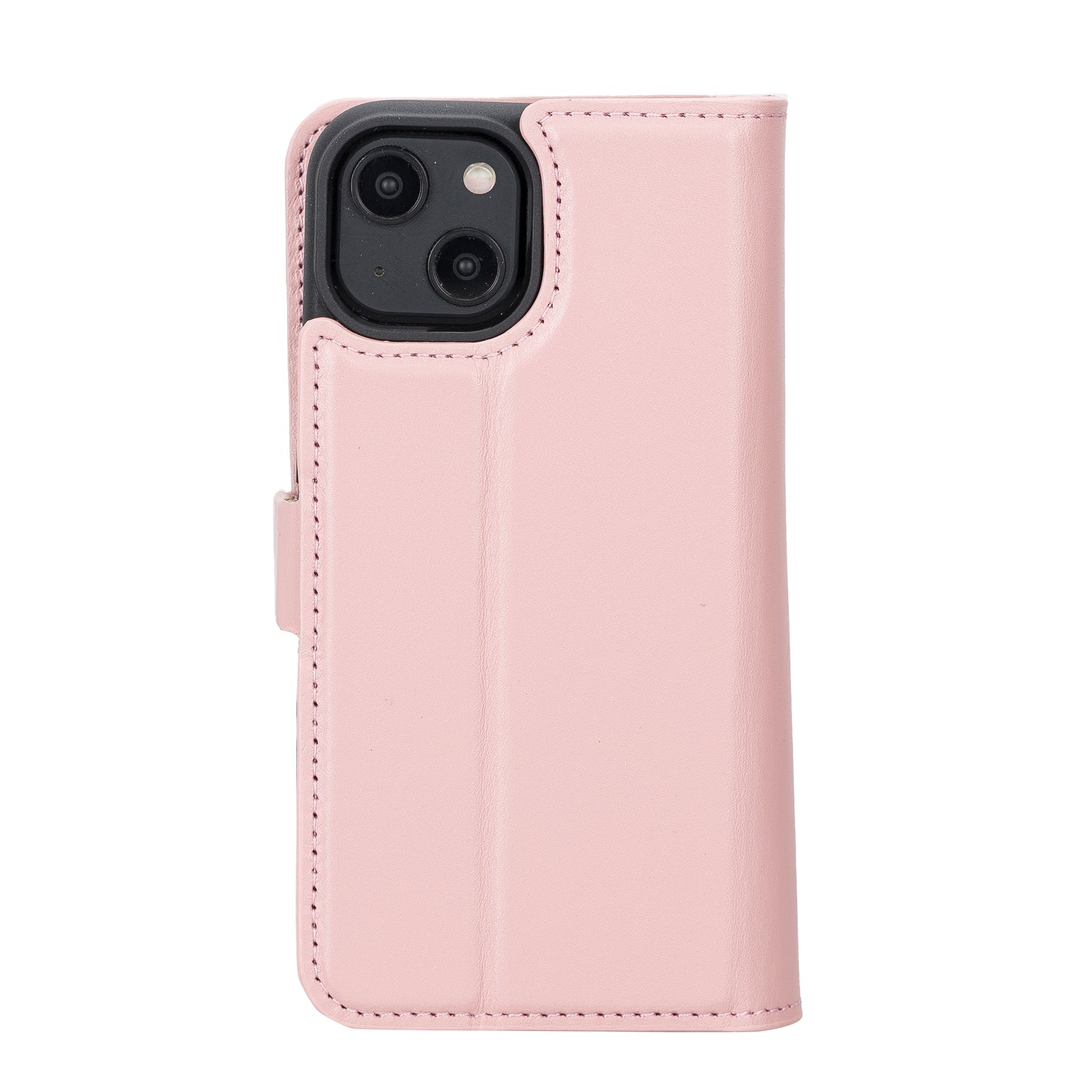 iPhone 14 Pro (6.1") Leather MagSafe RFID Detachable Double Wallet Case - Pink
