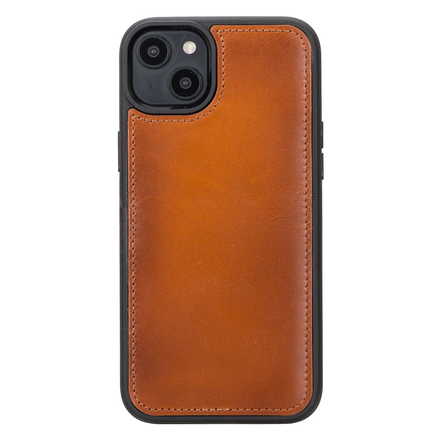 iPhone 14 Plus (6.7") Leather MagSafe RFID Detachable Double Wallet Case - Rustic Brown