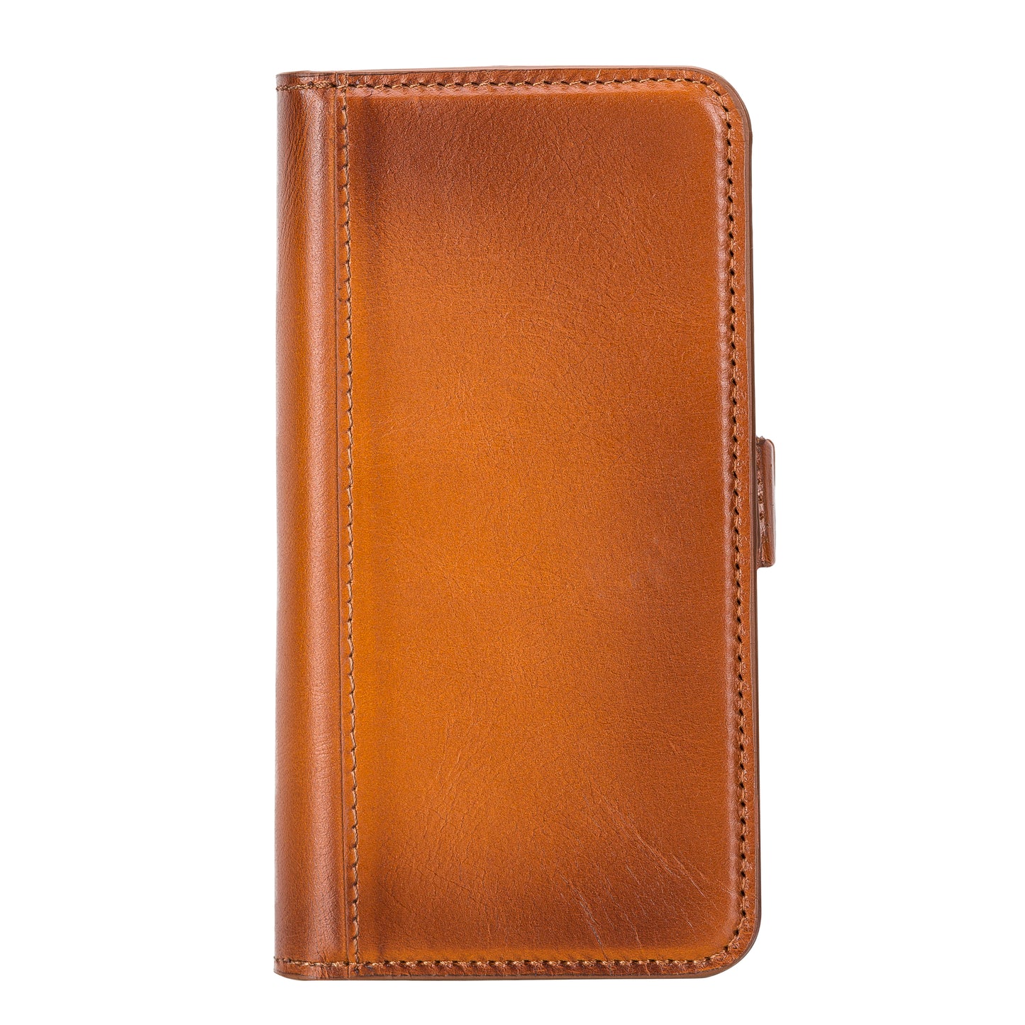 iPhone 14 Pro (6.1") Leather MagSafe RFID Detachable Double Wallet Case - Rustic Brown