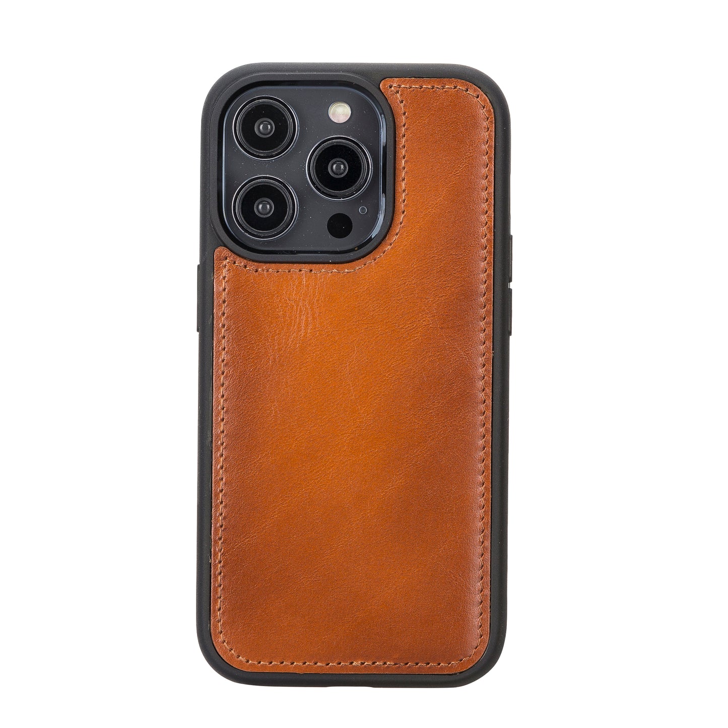 iPhone 14 Pro (6.1") Leather MagSafe RFID Detachable Double Wallet Case - Rustic Brown