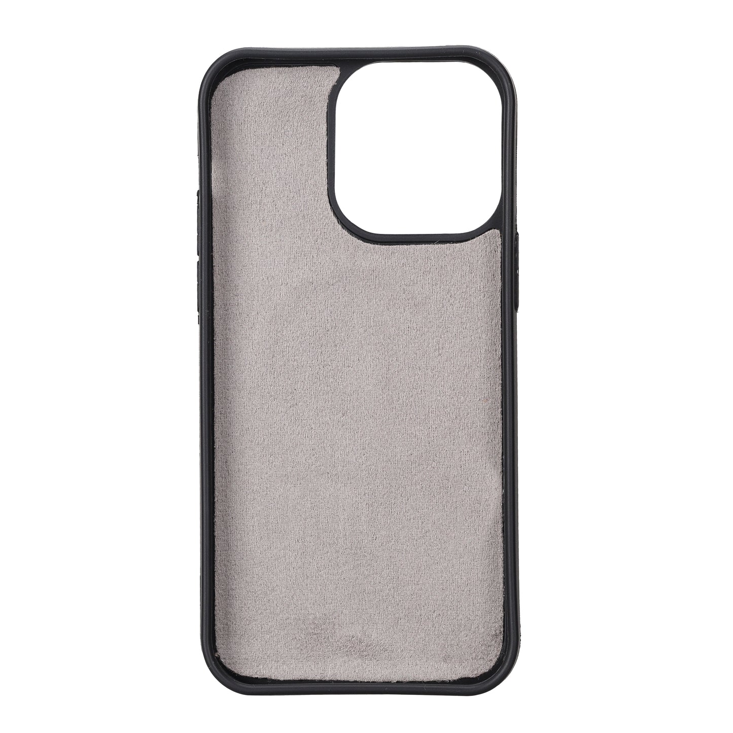 iPhone 14 Pro Max (6.7") Leather MagSafe RFID Detachable Double Wallet Case - Rustic Black
