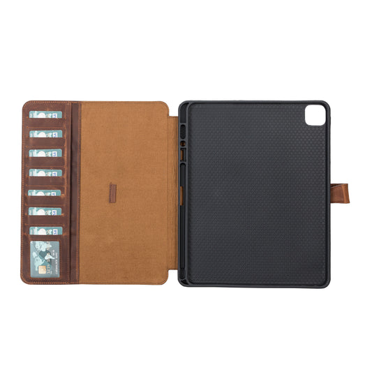 Apple iPad Pro (11") Leather Detachable Wallet Case - Teak Brown