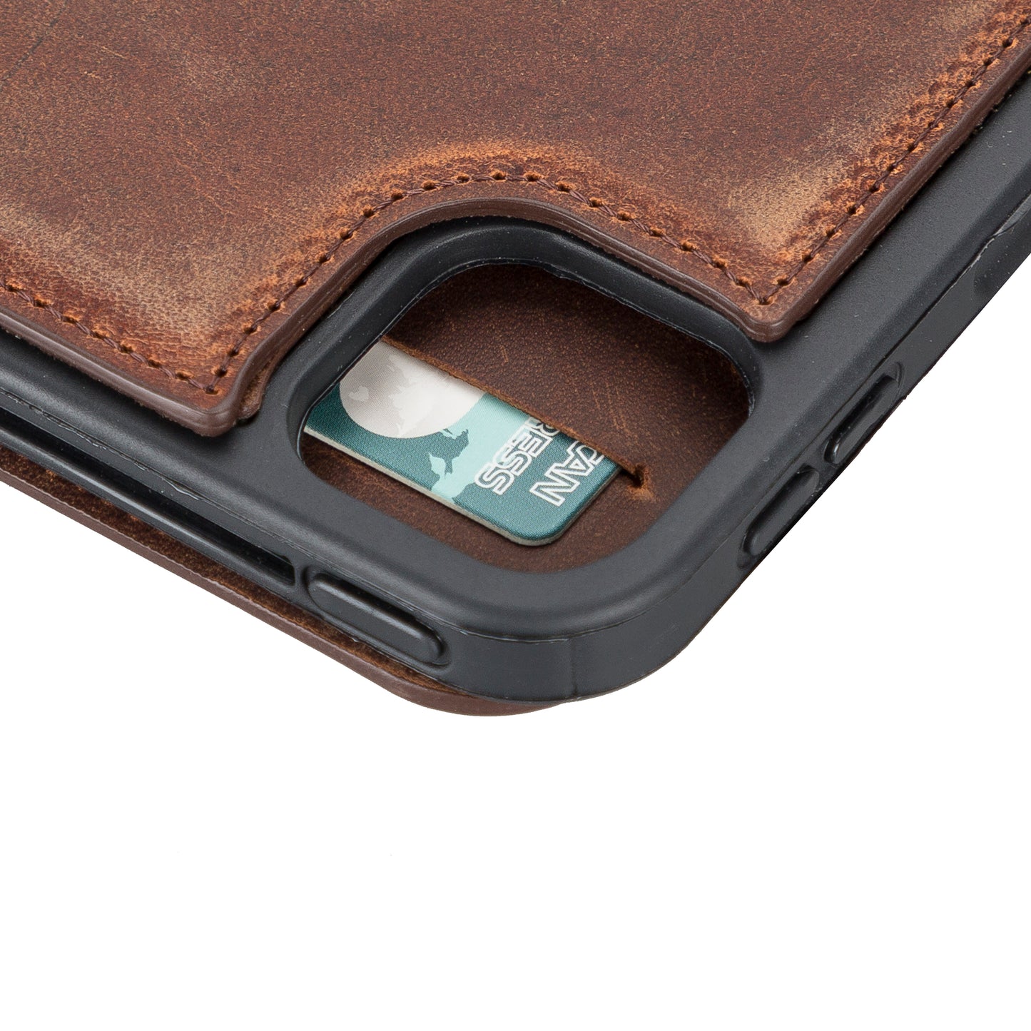 Apple iPad Pro (11") Leather Detachable Wallet Case - Teak Brown