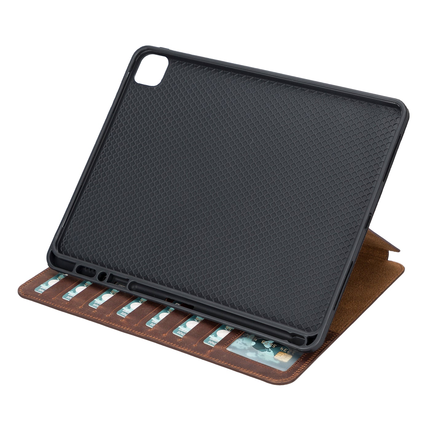 Apple iPad Pro (11") Leather Detachable Wallet Case - Teak Brown