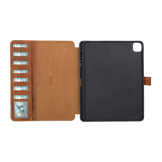 Apple iPad Pro (11") Leather Detachable Wallet Case - Brown