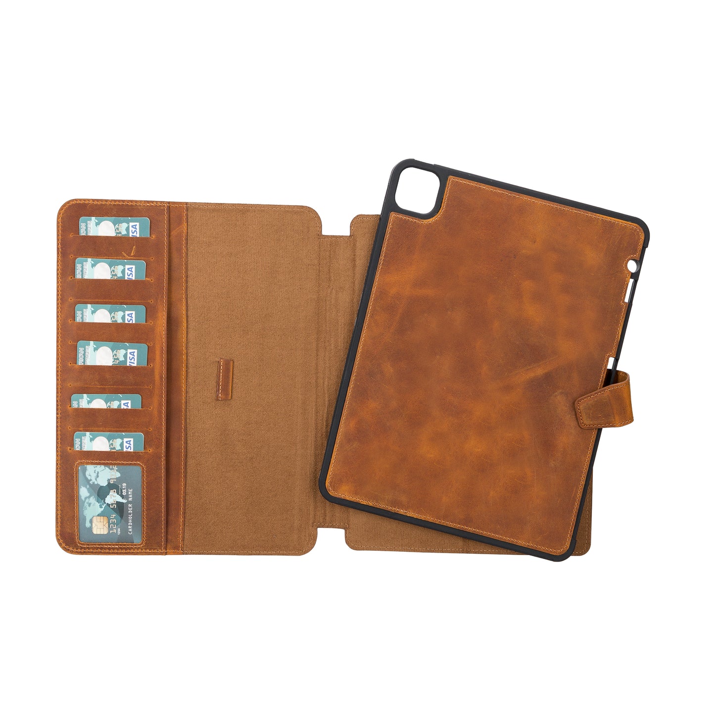 Apple iPad Pro (12.9") Leather Detachable Wallet Case - Brown