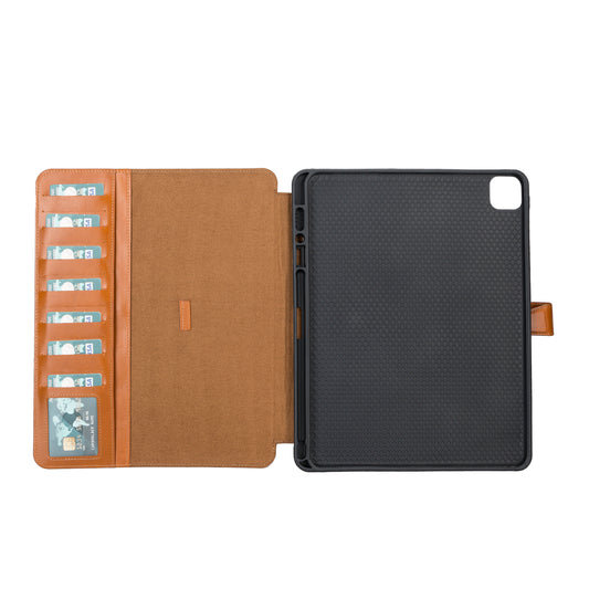 Apple iPad Pro (12.9") Leather Detachable Wallet Case - Light Brown