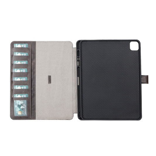 Apple iPad Pro (12.9") Leather Detachable Wallet Case - Rustic Black