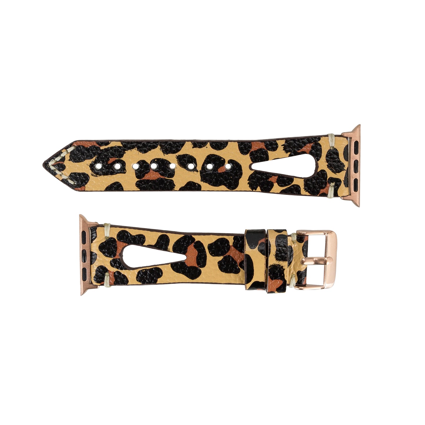 Caen Leather Apple Watch Band - Leopard