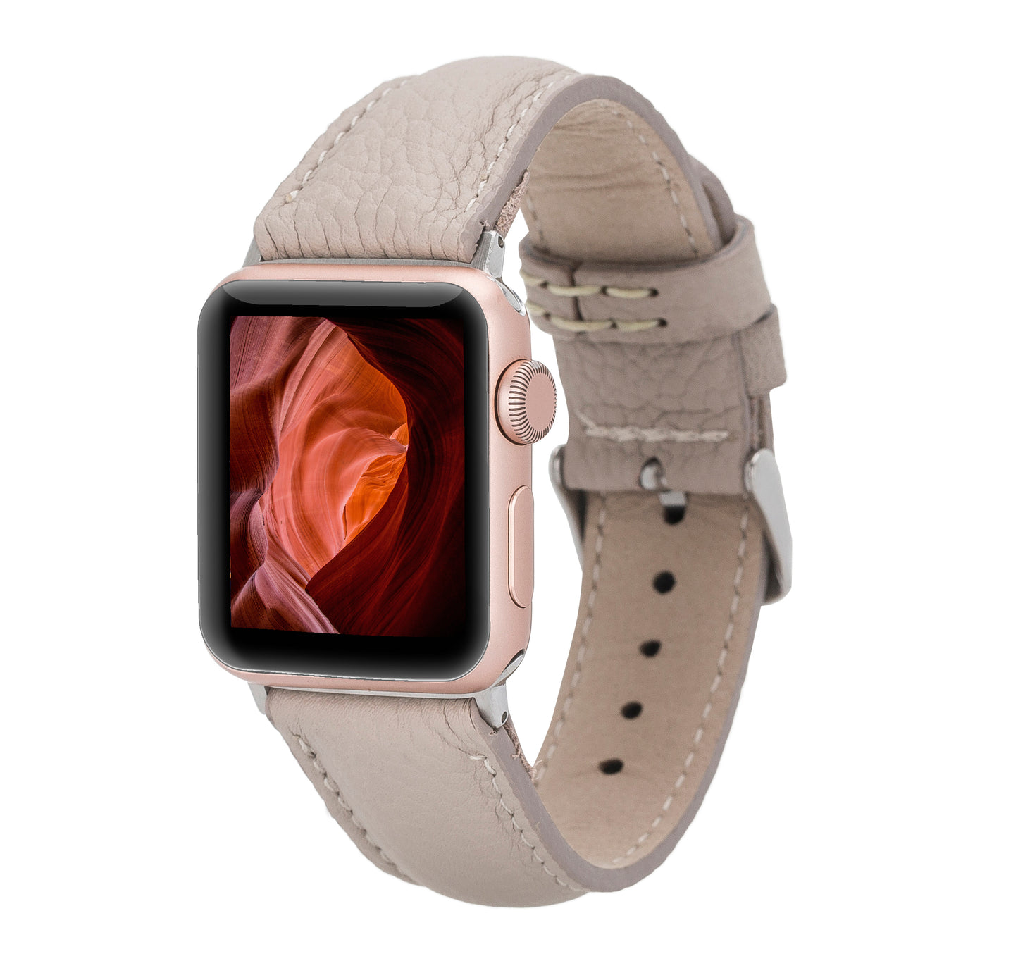 Roma Leather Apple Watch Band - Beige