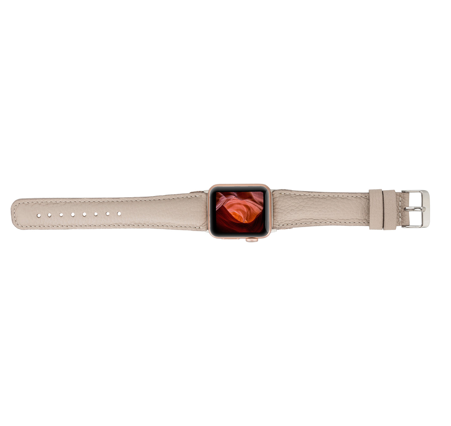 Roma Leather Apple Watch Band - Beige