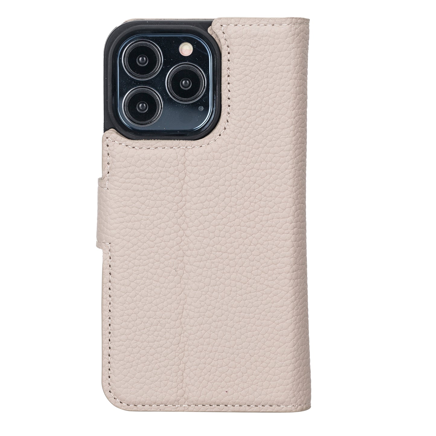 iPhone 13 Pro (6.1") Leather MagSafe RFID Magnetic Detachable Wallet Case - Beige