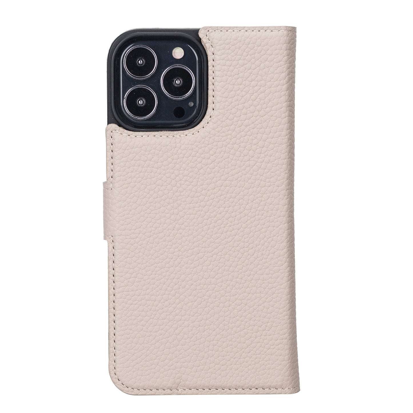 iPhone 13 Pro Max (6.7") Leather MagSafe RFID Magnetic Detachable Wallet Case - Beige