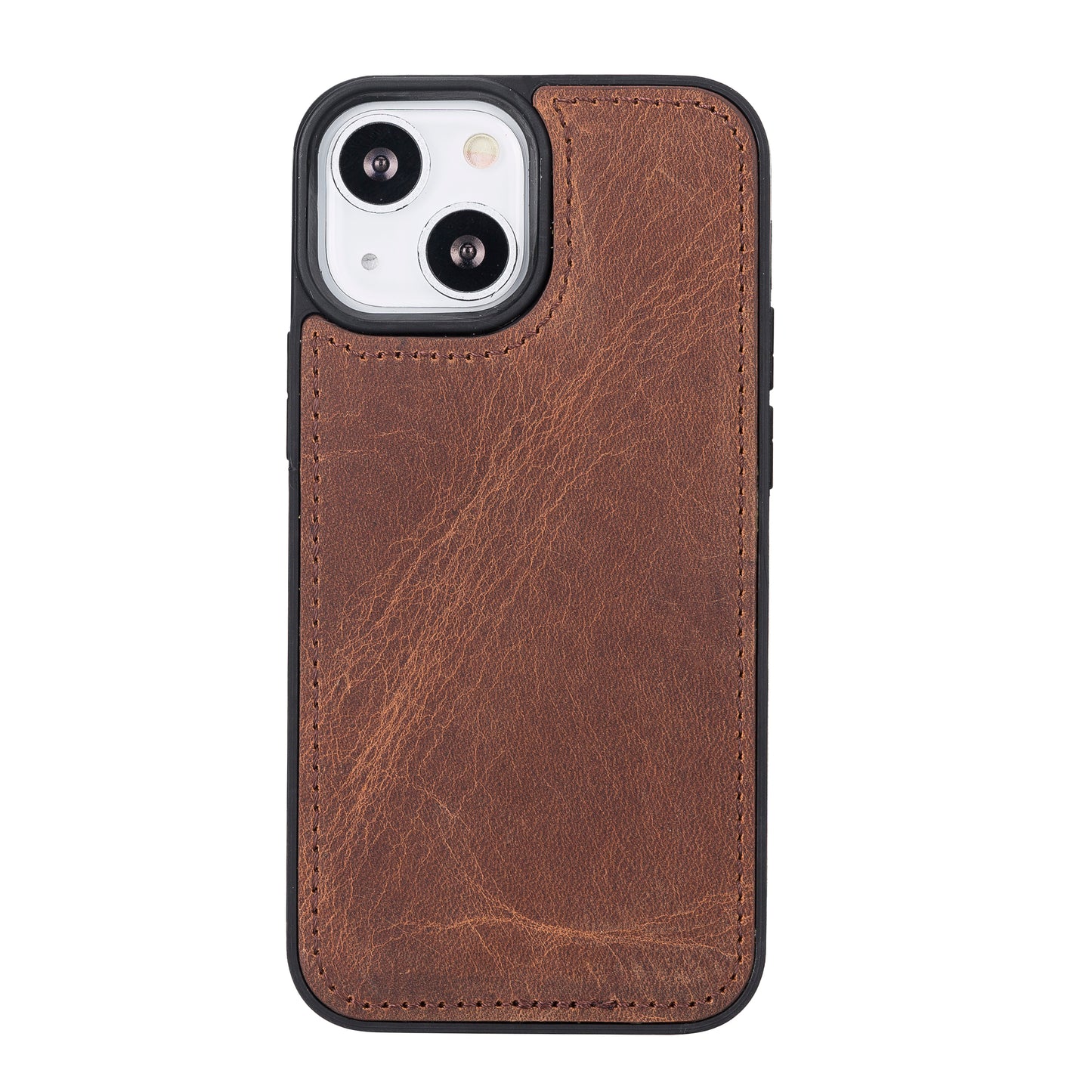 iPhone 13 Mini (5.4") Leather MagSafe RFID Magnetic Detachable Wallet Case - Teak Brown