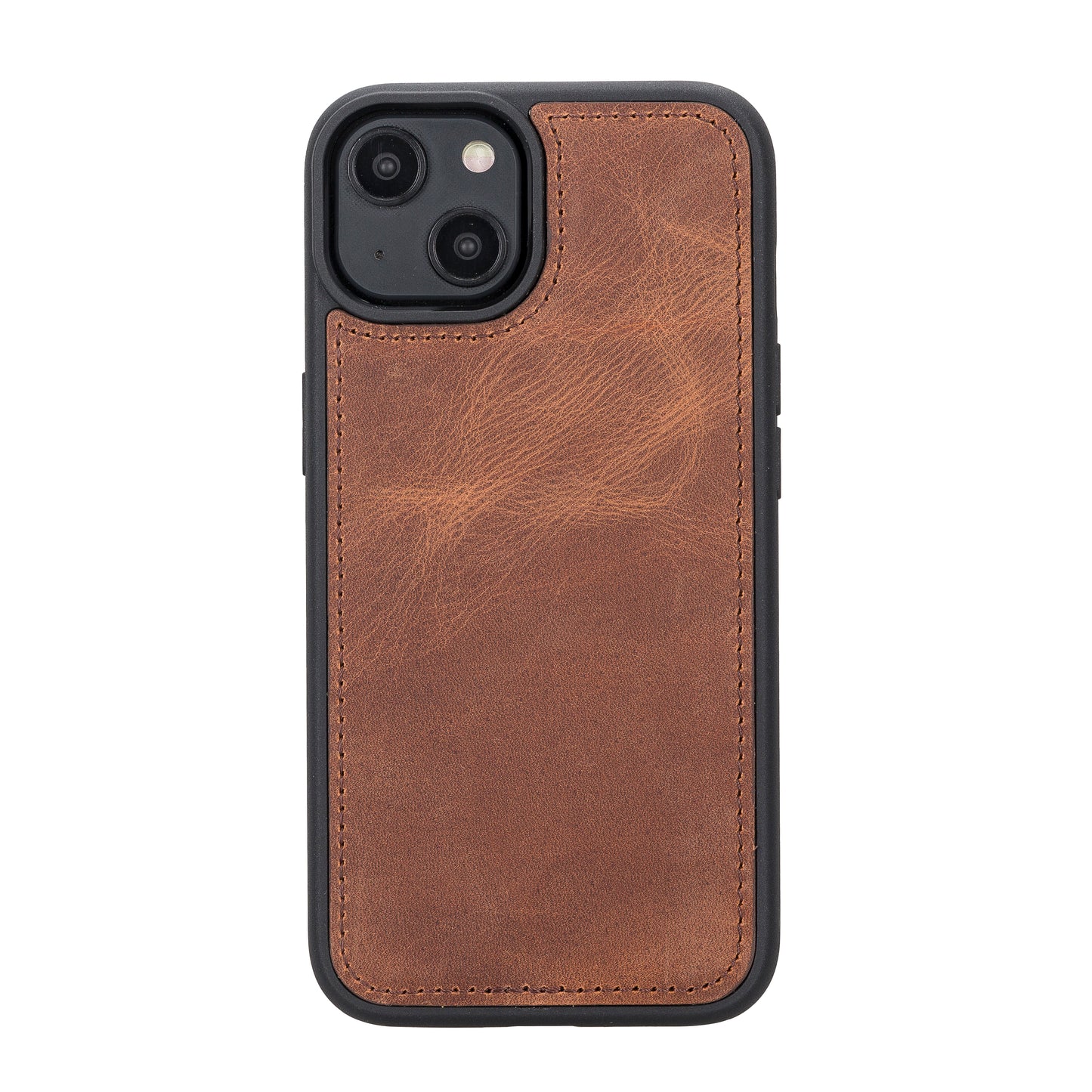 iPhone 14 (6.1") Leather MagSafe RFID Detachable Wallet Case - Teak Brown