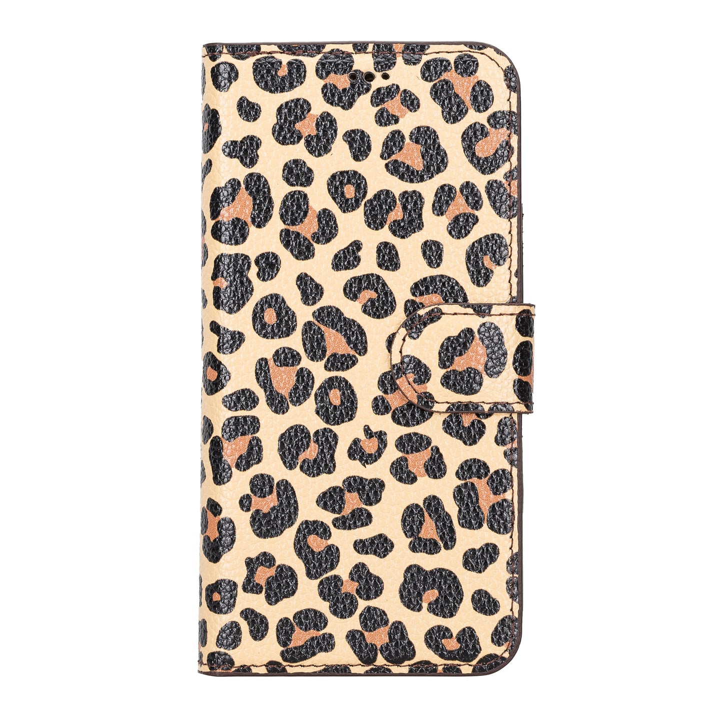 iPhone 14 (6.1") Leather MagSafe RFID Detachable Wallet Case - Leopard