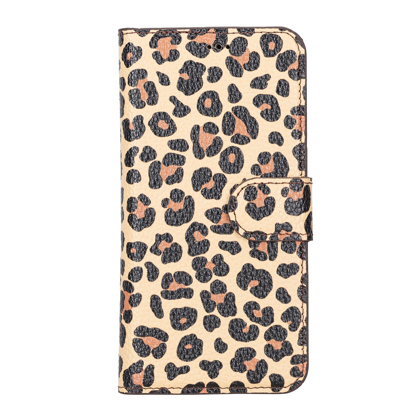 iPhone 14 Pro (6.1") Leather MagSafe RFID Detachable Wallet Case - Leopard