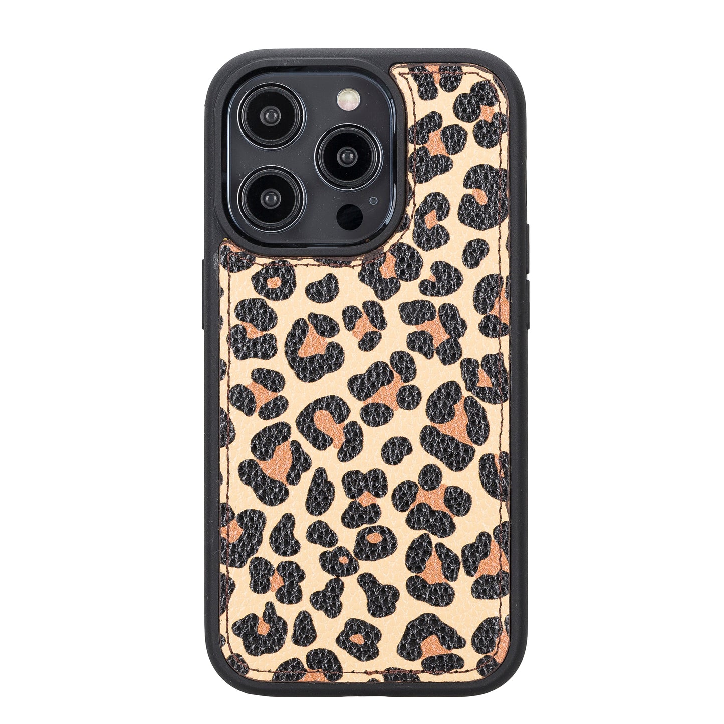 iPhone 14 Pro (6.1") Leather MagSafe RFID Detachable Wallet Case - Leopard