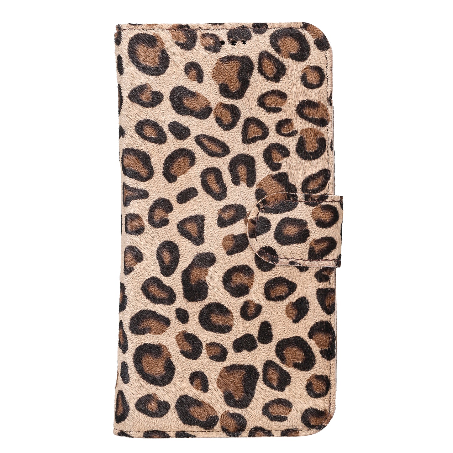 iPhone 13 Pro (6.1") Leather MagSafe RFID Magnetic Detachable Wallet Case - Furry Leopard