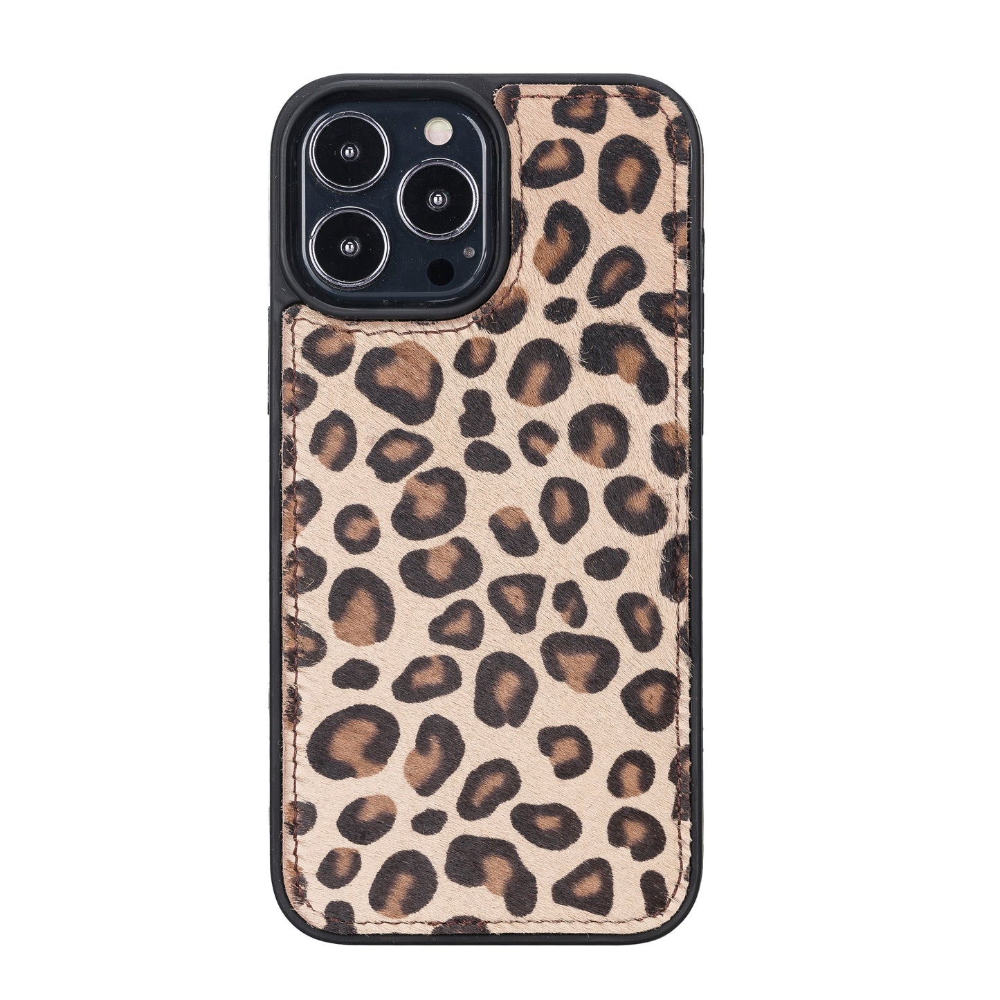 iPhone 13 Pro Max (6.7") Leather MagSafe RFID Magnetic Detachable Wallet Case - Furry Leopard
