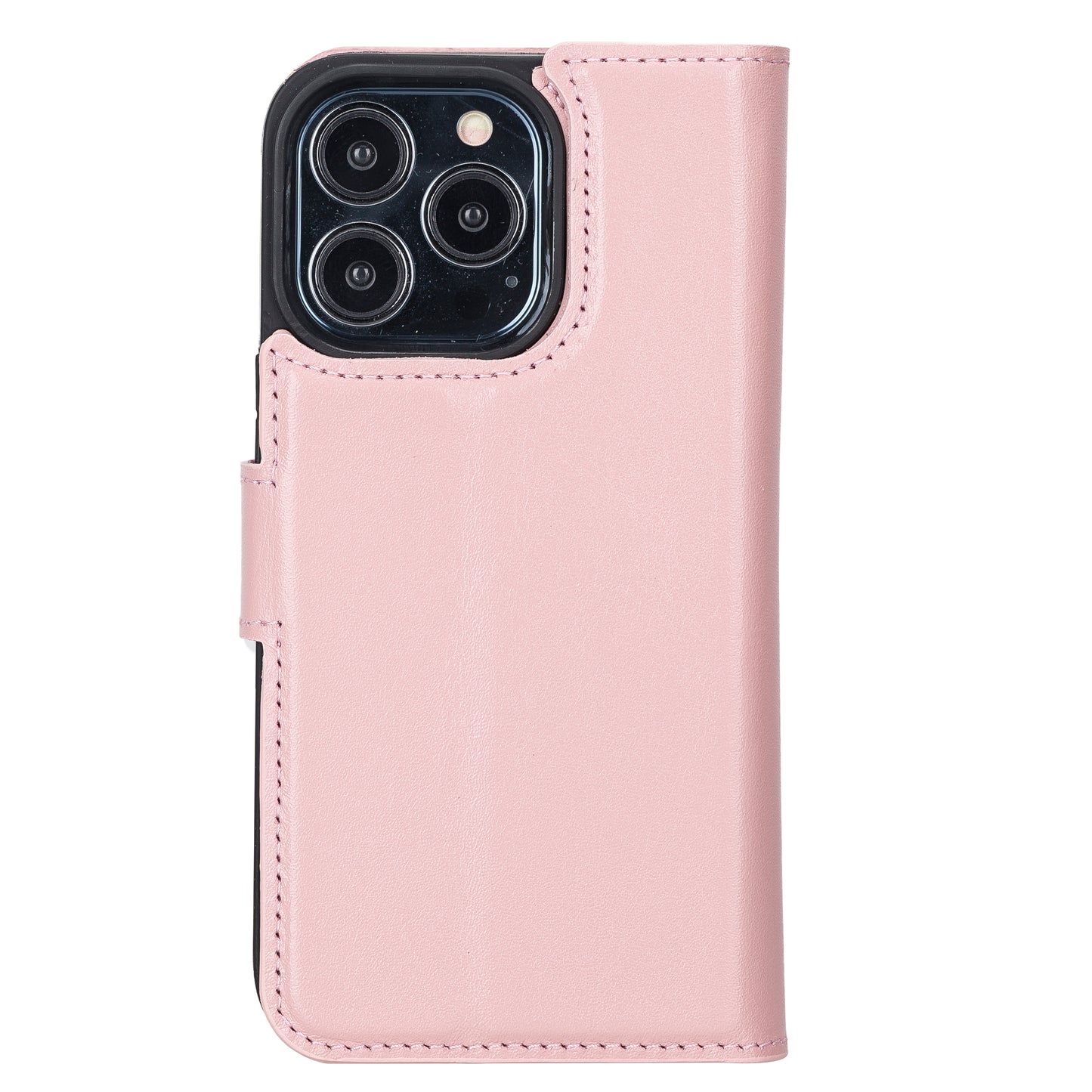 iPhone 13 Pro (6.1") Leather MagSafe RFID Magnetic Detachable Wallet Case - Pink