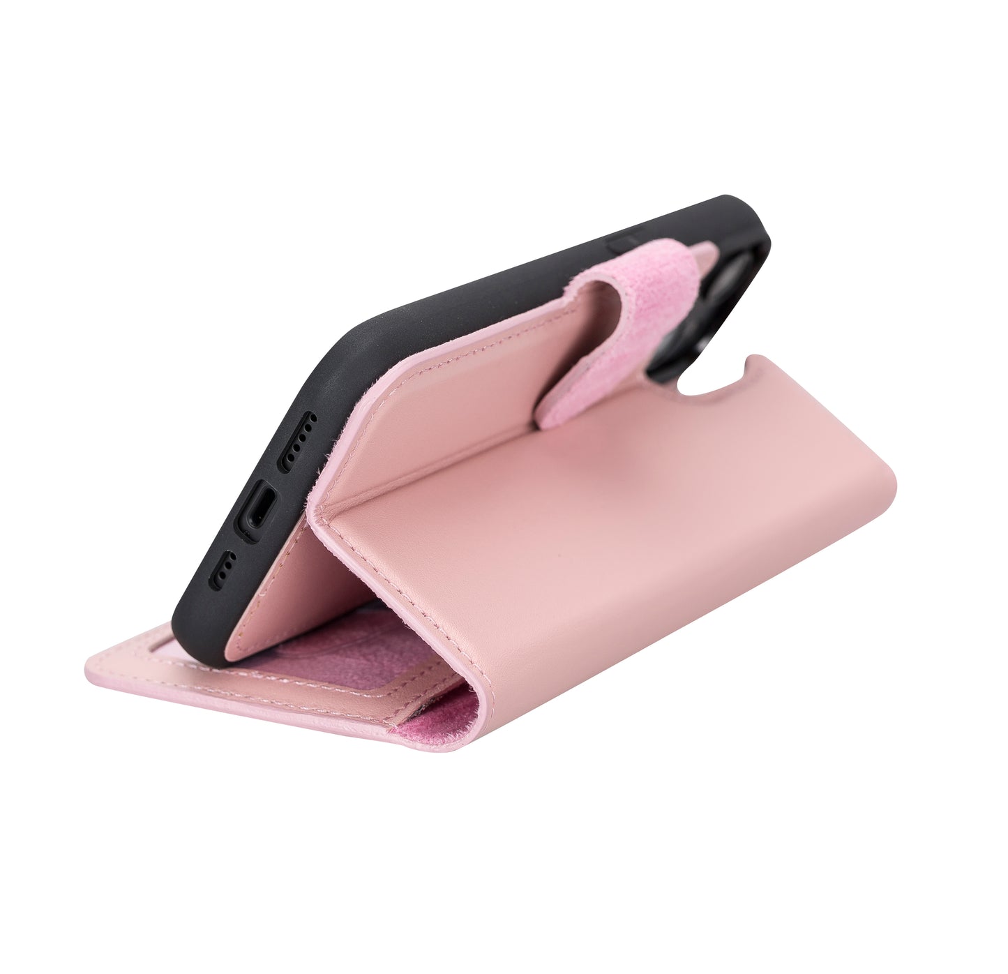 iPhone 14 (6.1") Leather MagSafe RFID Detachable Wallet Case - Pink