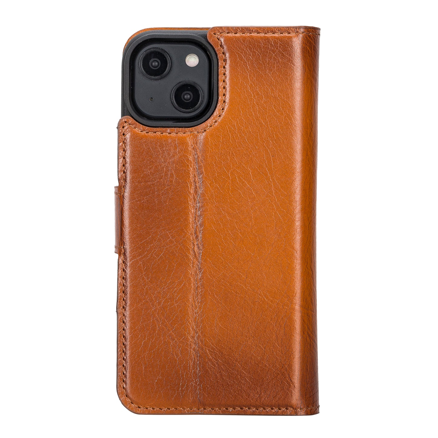 iPhone 14 (6.1") Leather MagSafe RFID Detachable Wallet Case - Rustic Brown