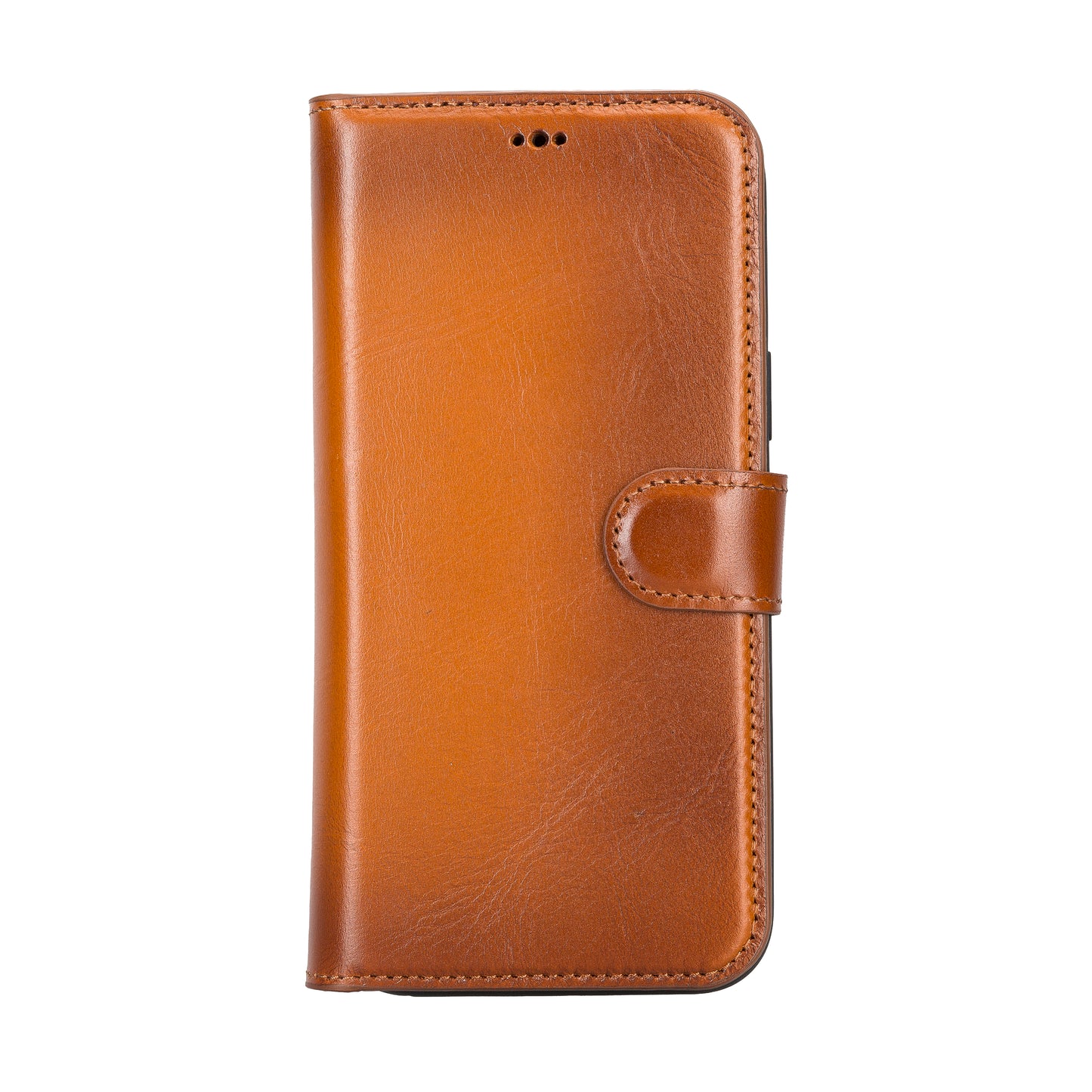 iPhone 14 Plus (6.7") Leather MagSafe RFID Detachable Wallet Case - Rustic Brown