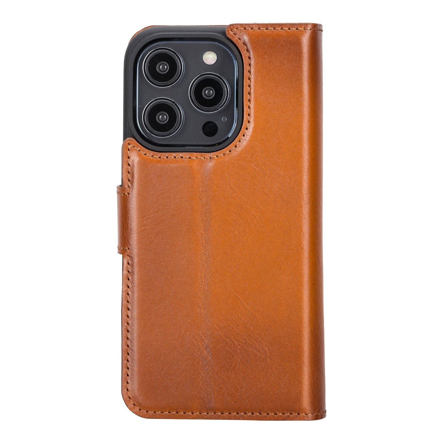 iPhone 14 Pro (6.1") Leather MagSafe RFID Detachable Wallet Case - Rustic Brown