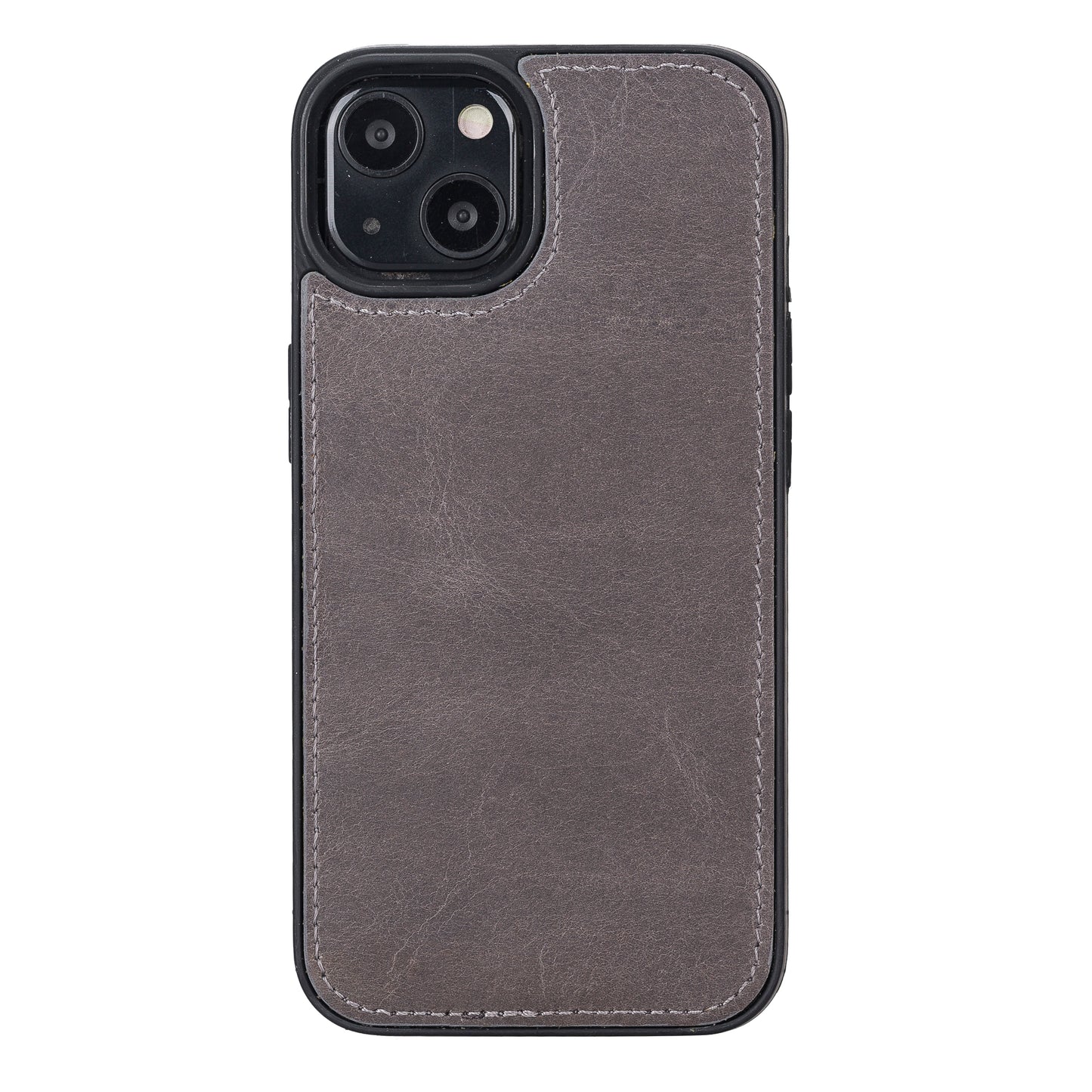 iPhone 13 (6.1") Leather MagSafe RFID Magnetic Detachable Wallet Case - Rustic Black