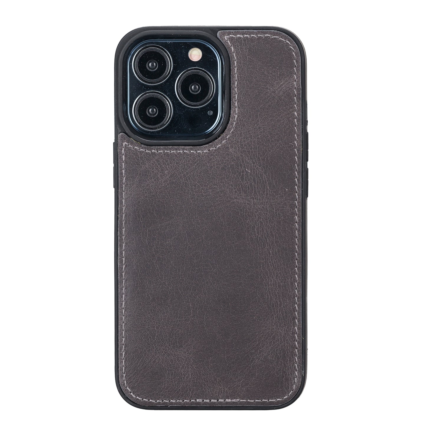 iPhone 13 Pro (6.1") Leather MagSafe RFID Magnetic Detachable Wallet Case - Rustic Black