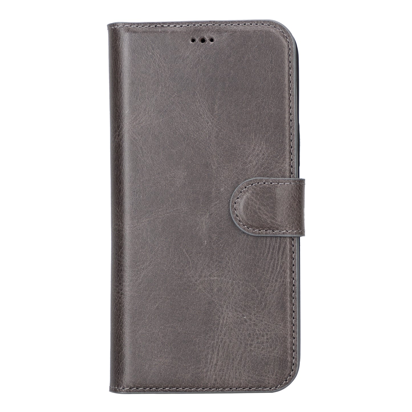 iPhone 13 Pro Max (6.7") Leather MagSafe RFID Magnetic Detachable Wallet Case - Rustic Black