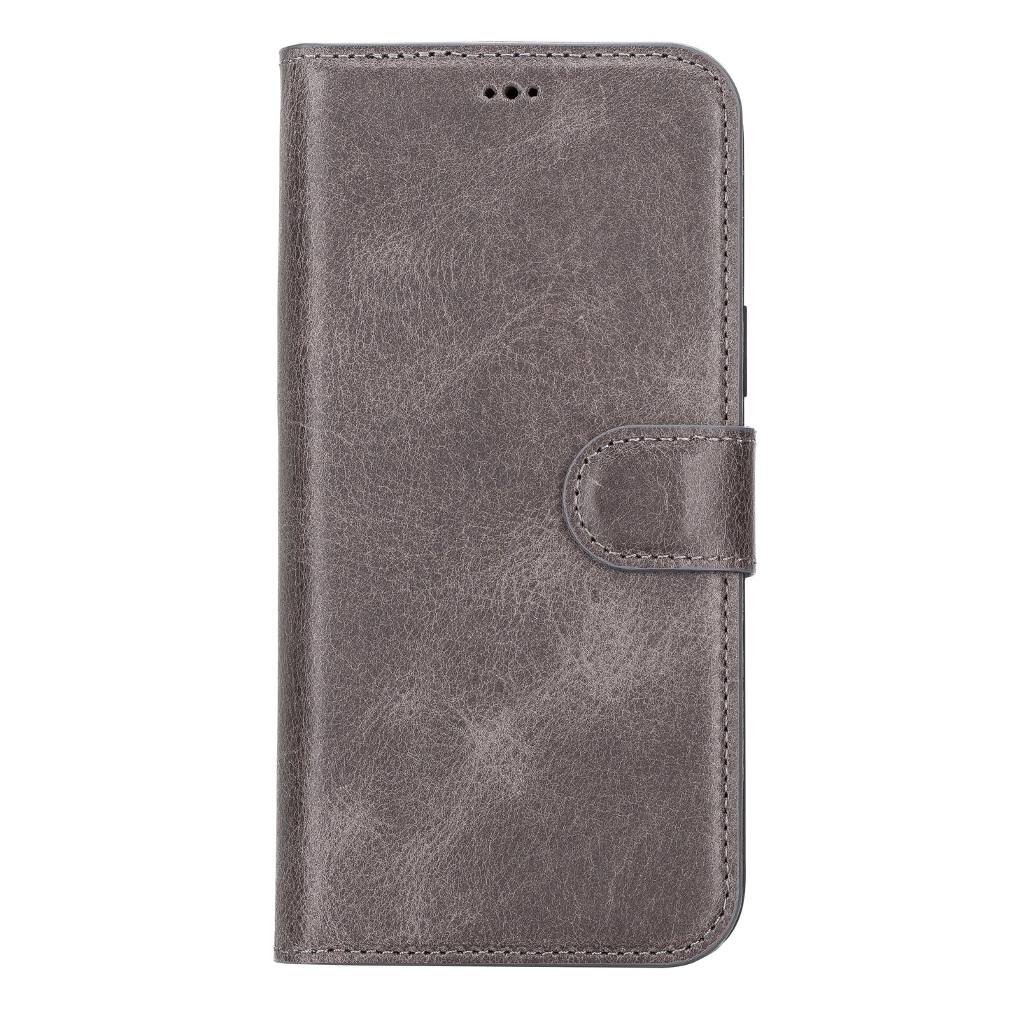 iPhone 14 Plus (6.7") Leather MagSafe RFID Detachable Wallet Case - Rustic Black