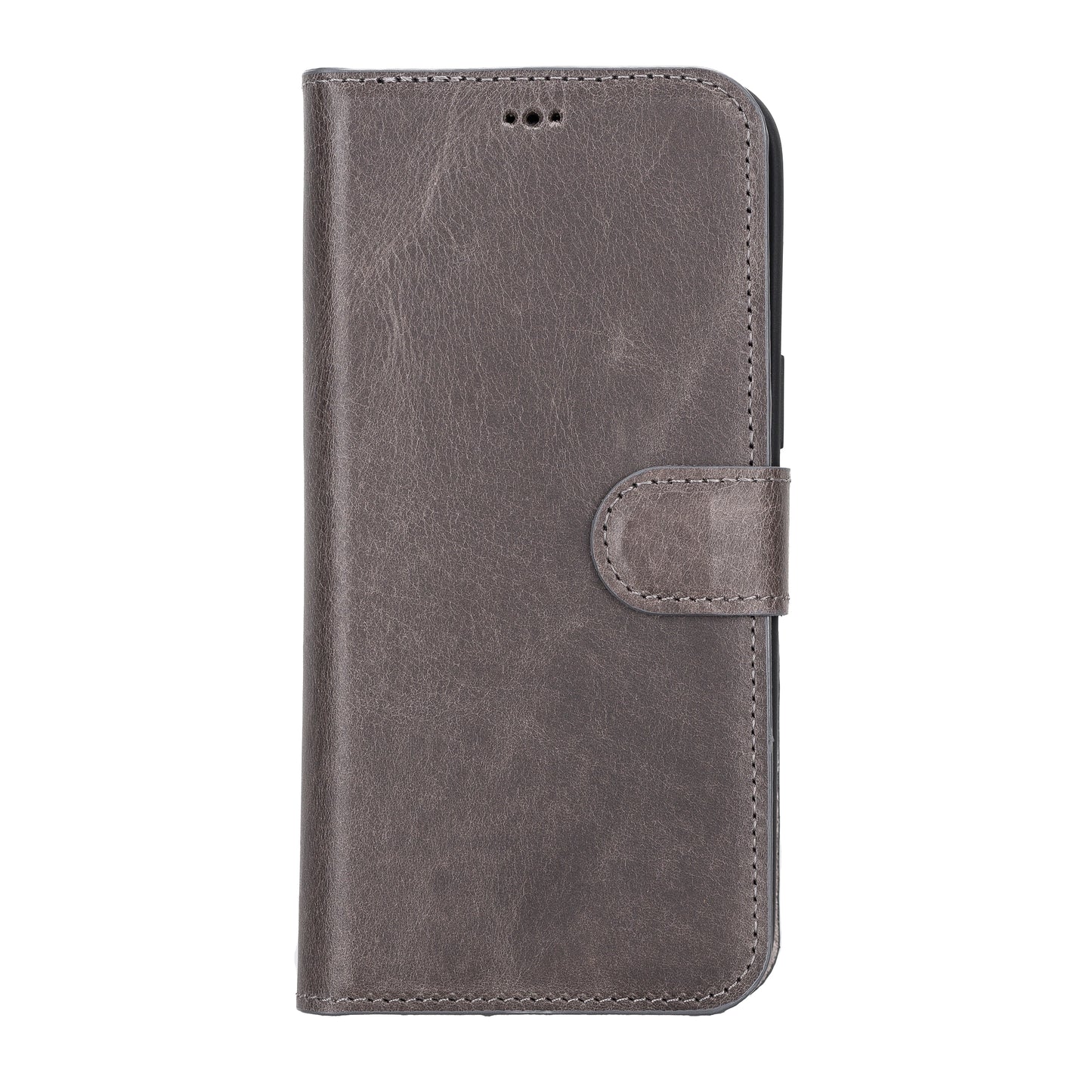 iPhone 14 Pro Max (6.7") Leather MagSafe RFID Detachable Wallet Case - Rustic Black