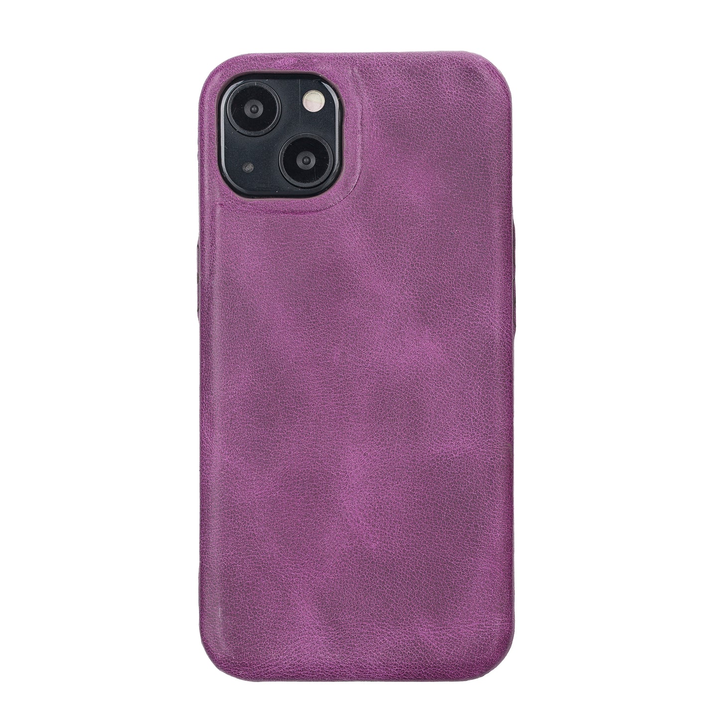 iPhone 13 (6.1") Full Leather MagSafe Snap On Case - Purple