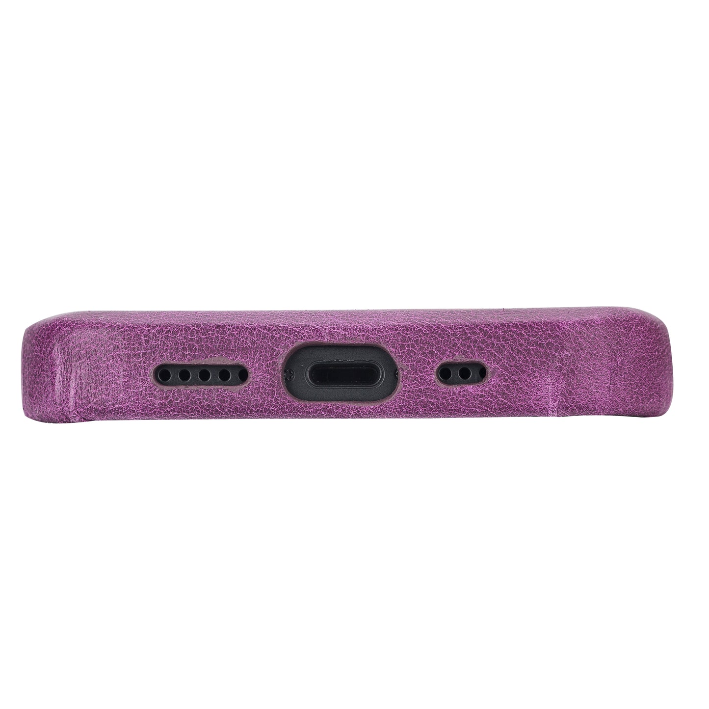 iPhone 13 (6.1") Full Leather MagSafe Snap On Case - Purple