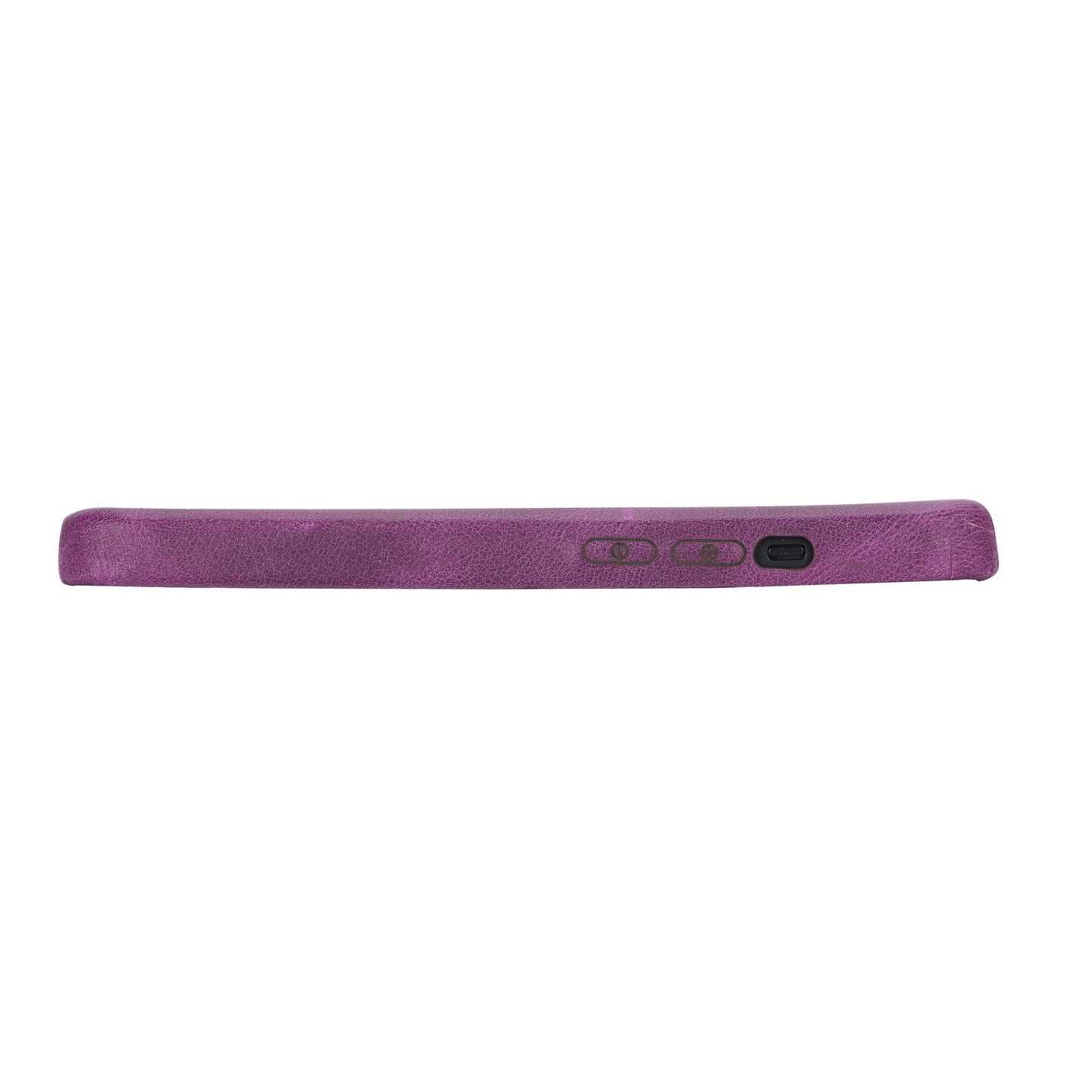 iPhone 13 (6.1") Full Leather MagSafe Snap On Case - Purple
