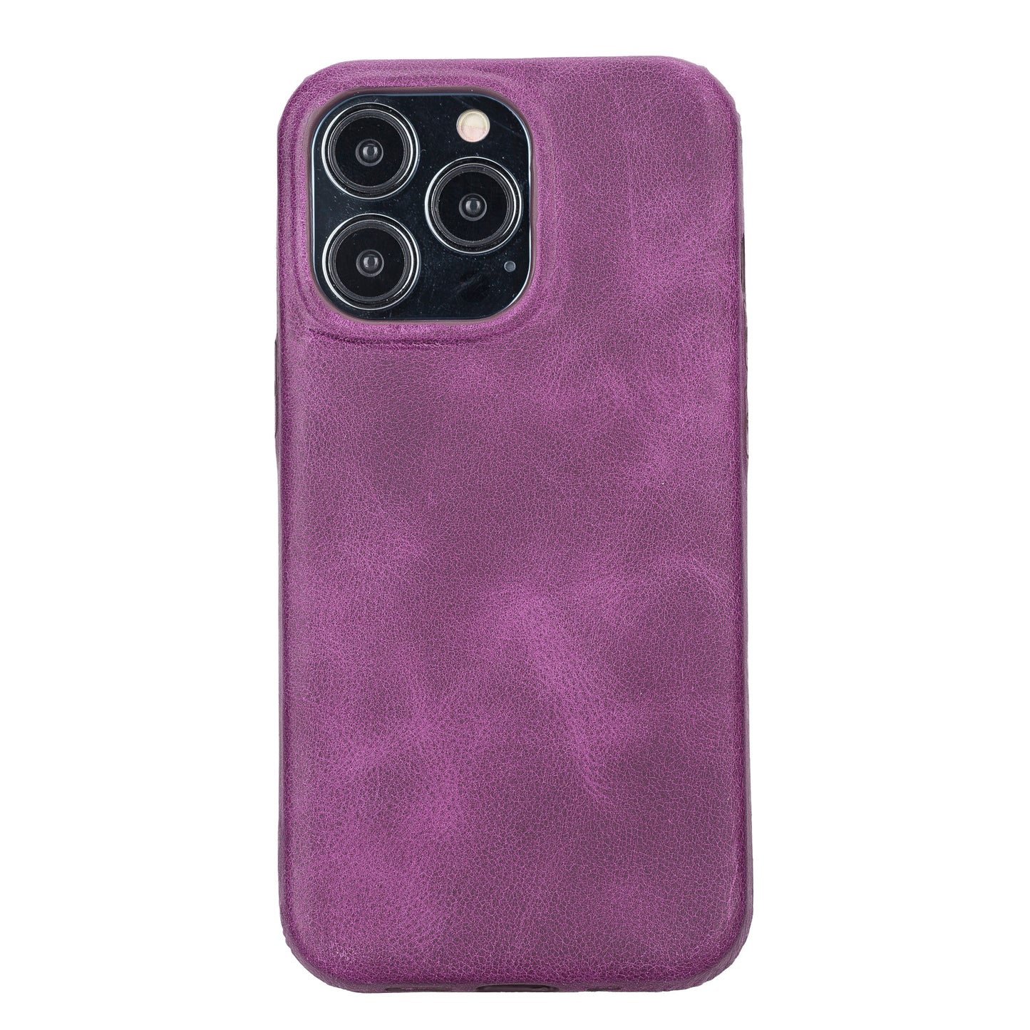 iPhone 13 Pro (6.1") Full Leather MagSafe Snap On Case - Purple