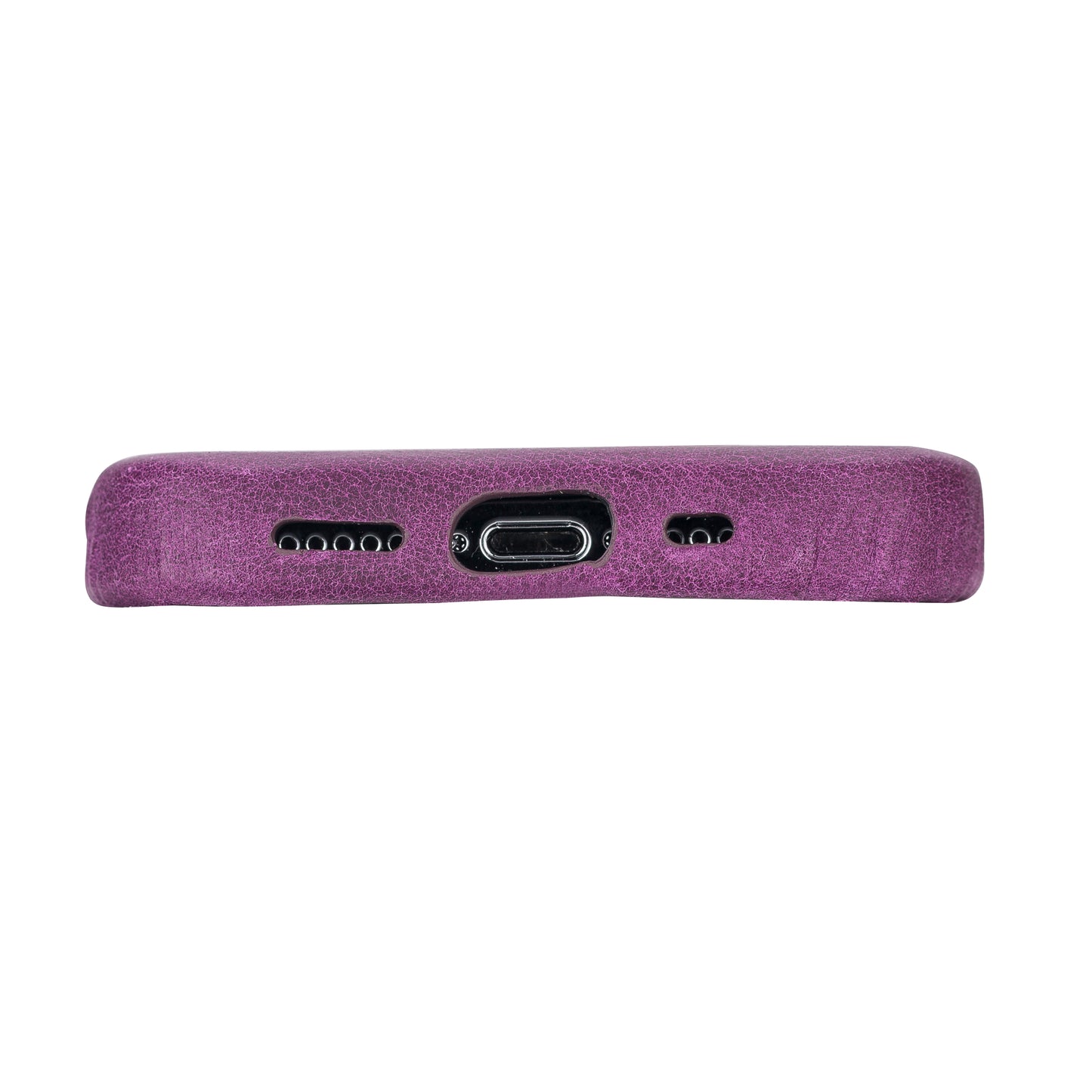 iPhone 13 Pro (6.1") Full Leather MagSafe Snap On Case - Purple