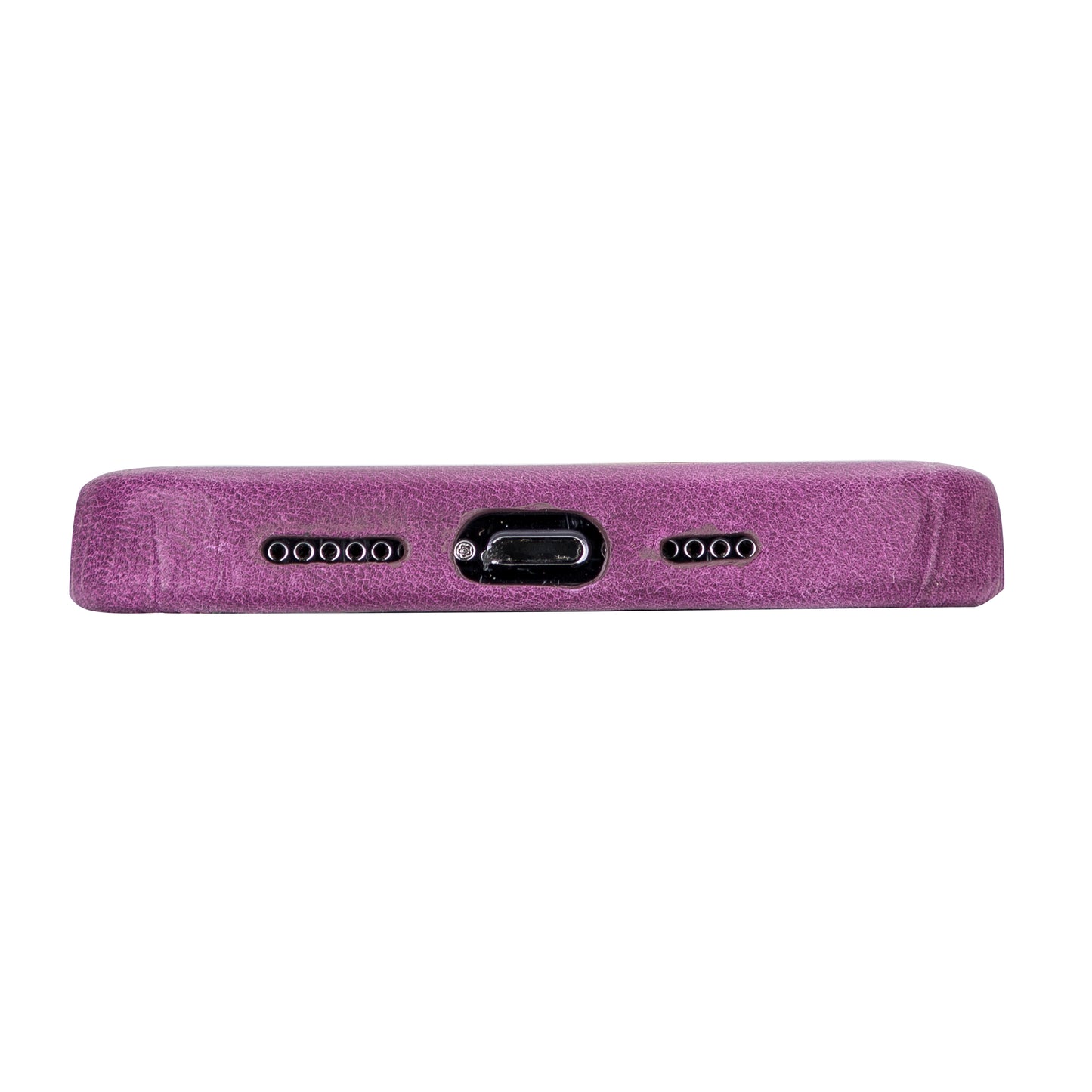 iPhone 13 Pro Max (6.7") Full Leather MagSafe Snap On Case - Purple