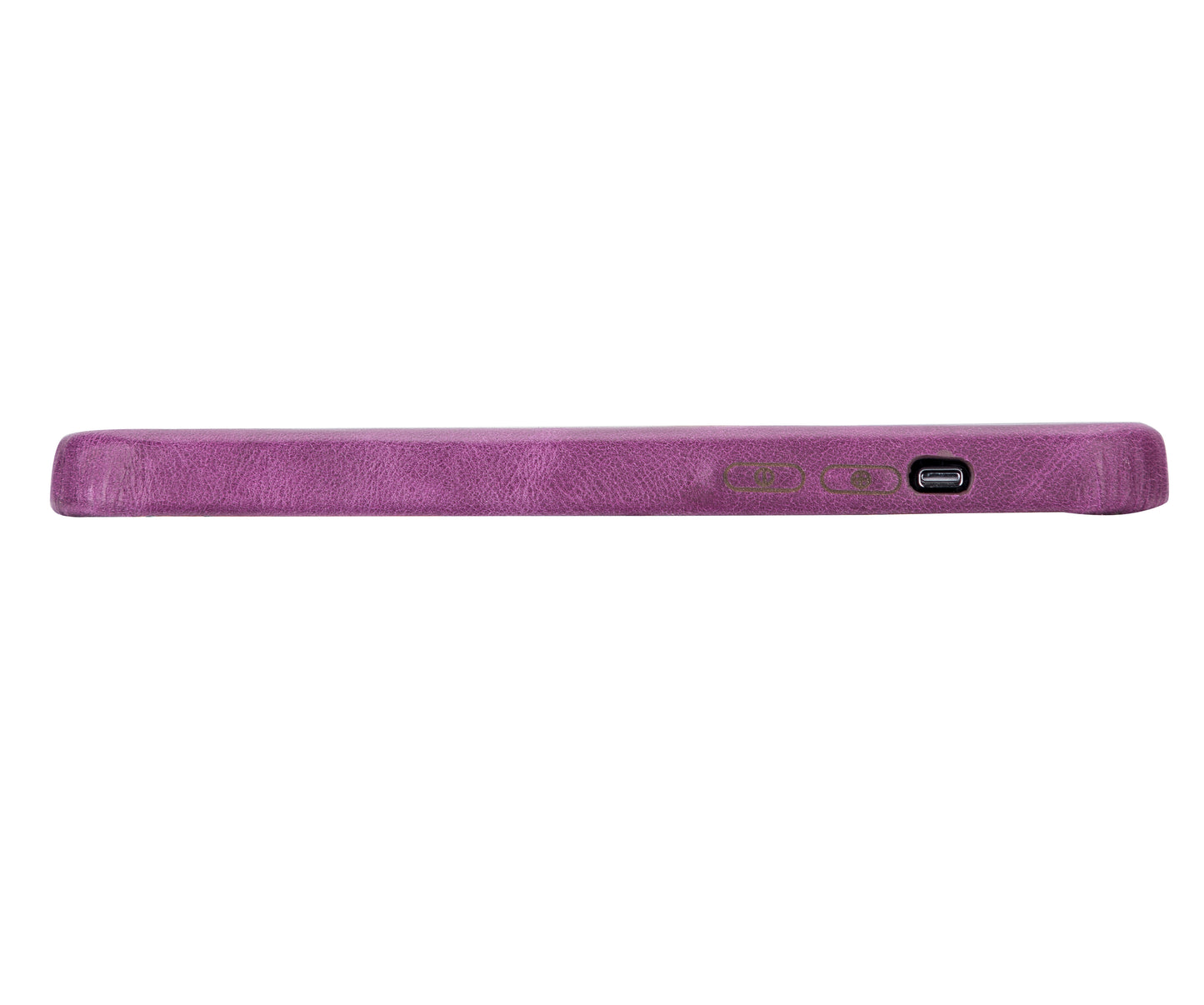 iPhone 13 Pro Max (6.7") Full Leather MagSafe Snap On Case - Purple