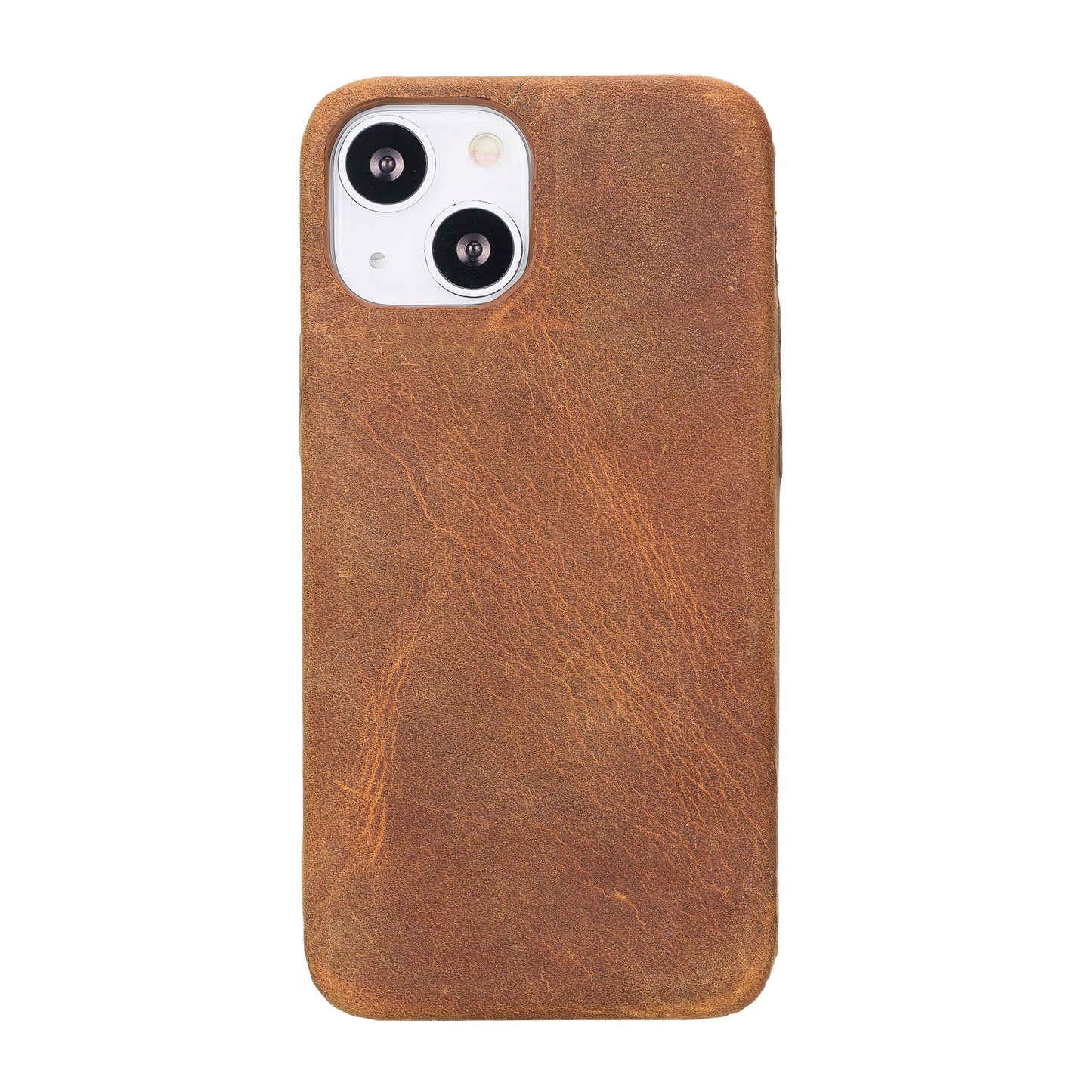 iPhone 13 Mini (5.4") Full Leather MagSafe Snap On Case - Camel