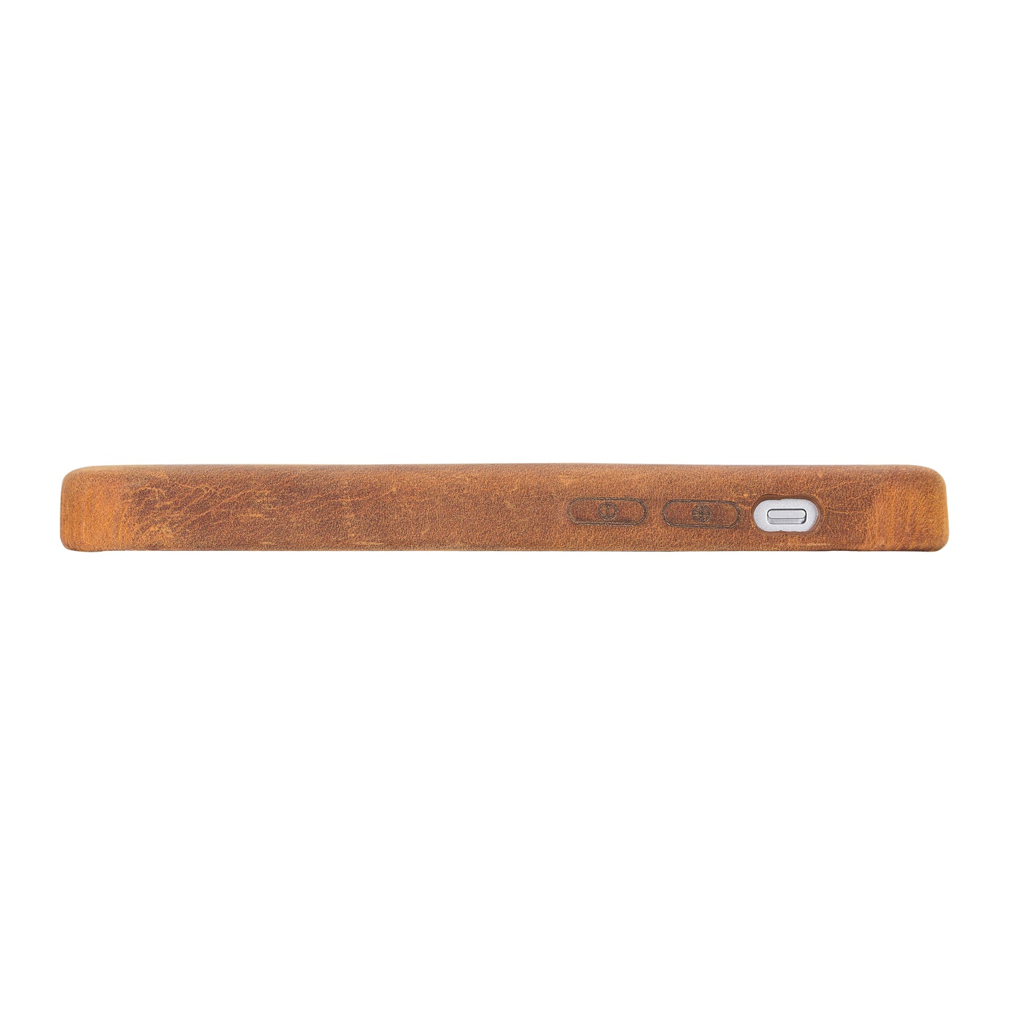 iPhone 13 Mini (5.4") Full Leather MagSafe Snap On Case - Camel