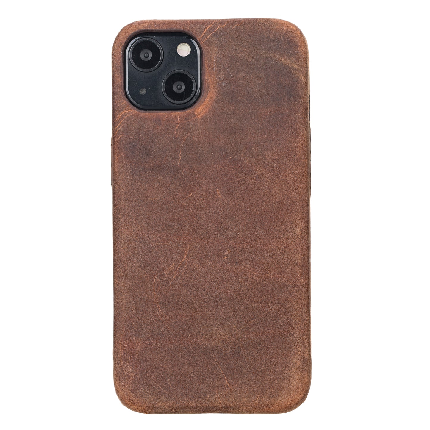 13 (6.1") Full Leather MagSafe Snap On Case - Teak Brown