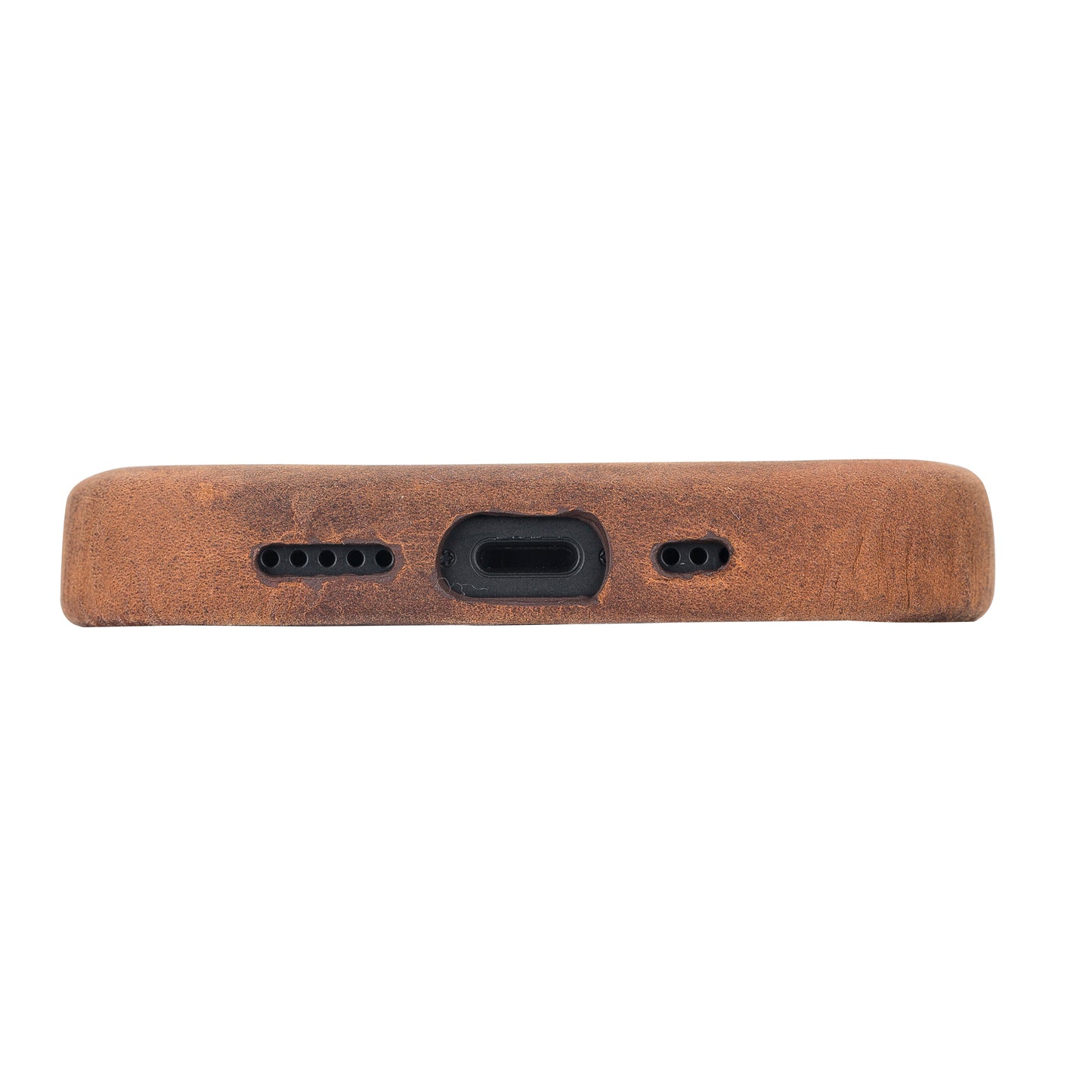 13 (6.1") Full Leather MagSafe Snap On Case - Teak Brown