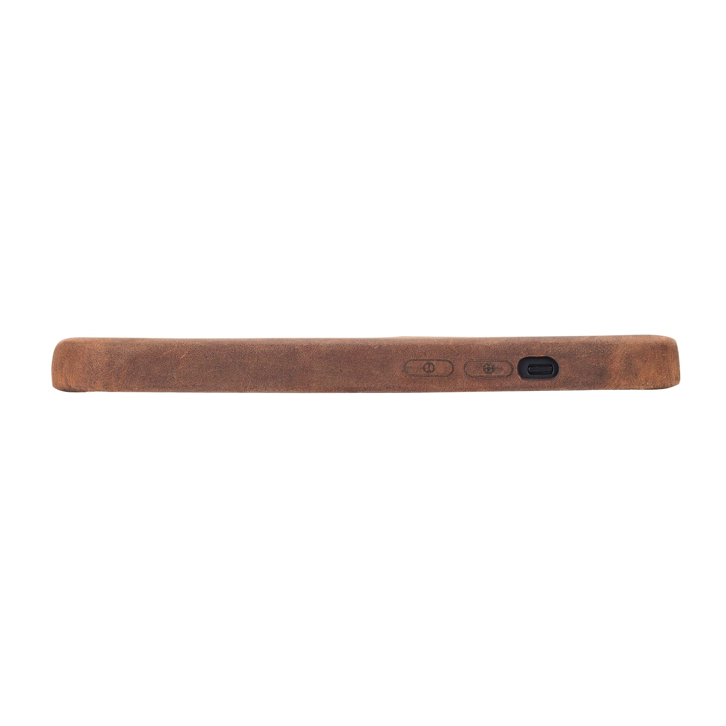 13 (6.1") Full Leather MagSafe Snap On Case - Teak Brown
