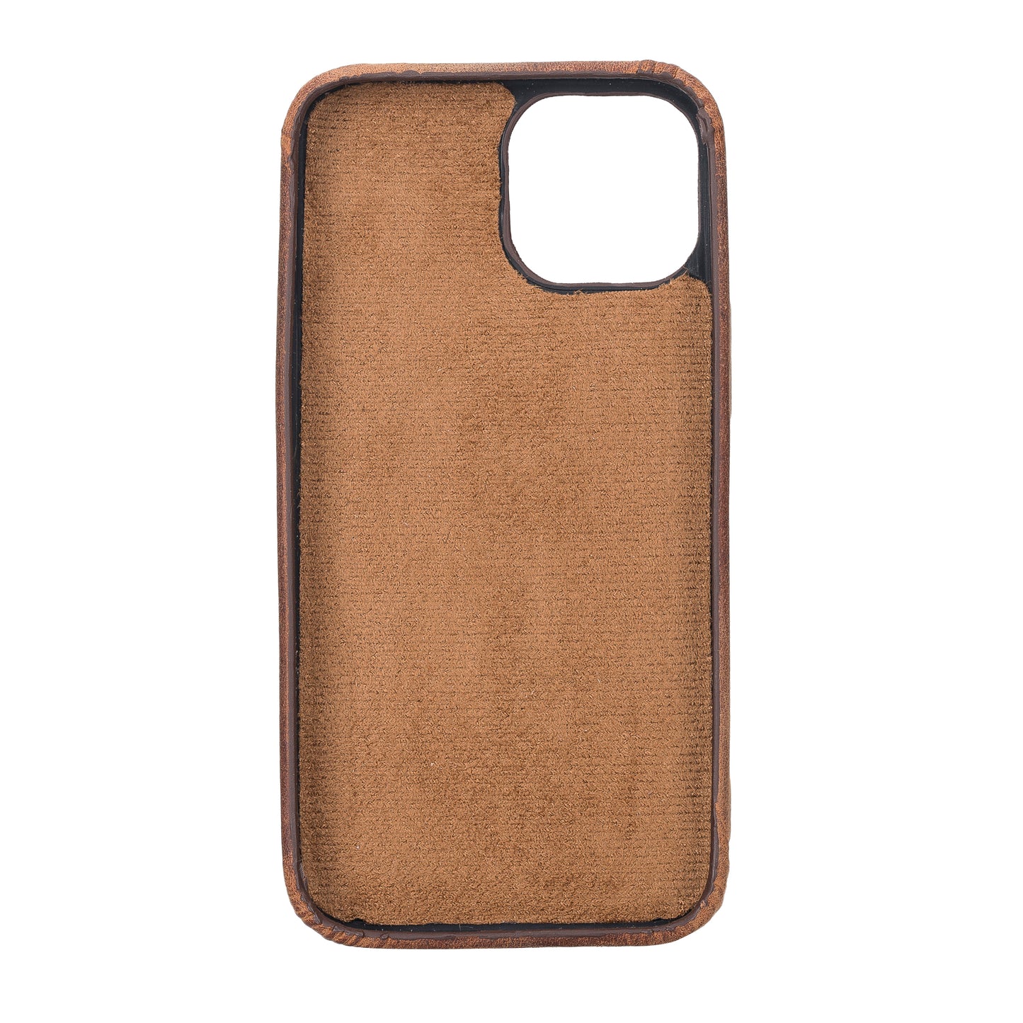 iPhone 13 Mini (5.4") Full Leather MagSafe Snap On Case - Teak Brown
