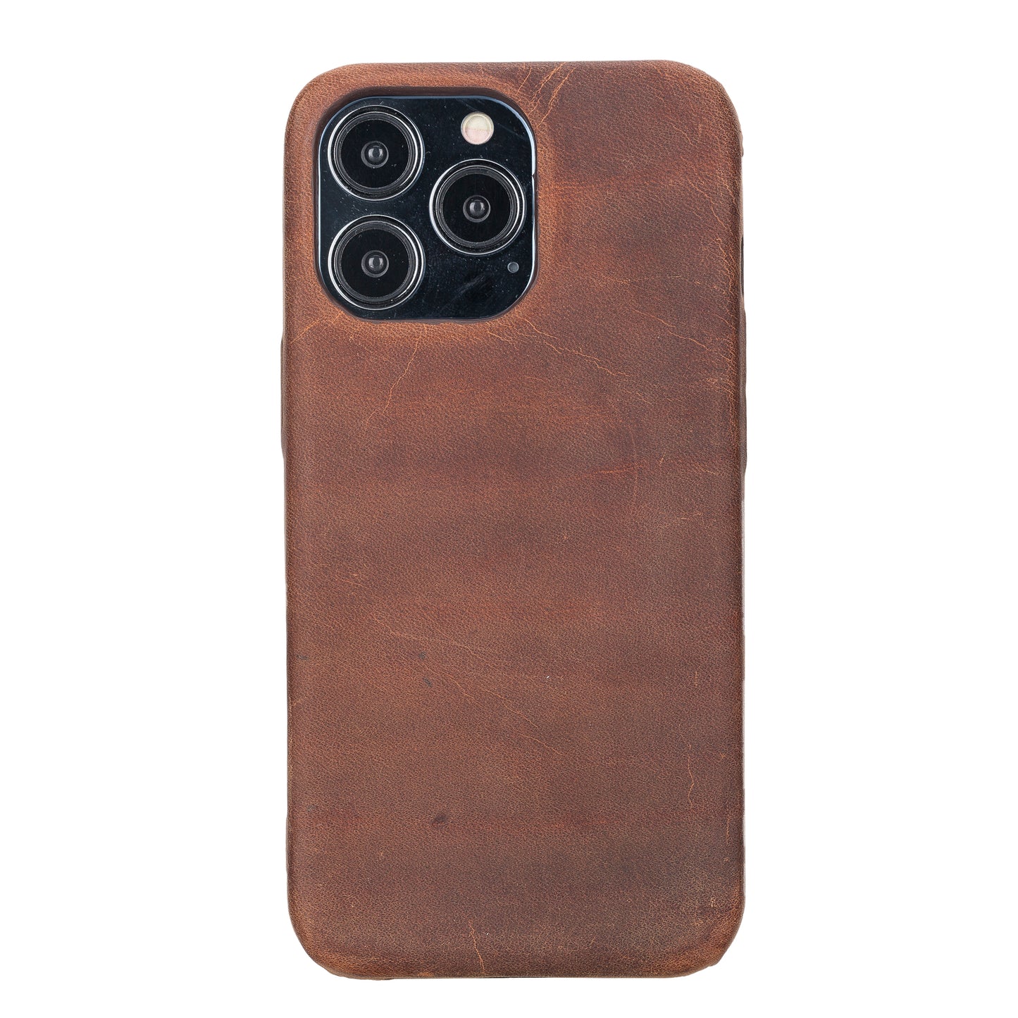 iPhone 13 Pro (6.1") Full Leather MagSafe Snap On Case - Teak Brown